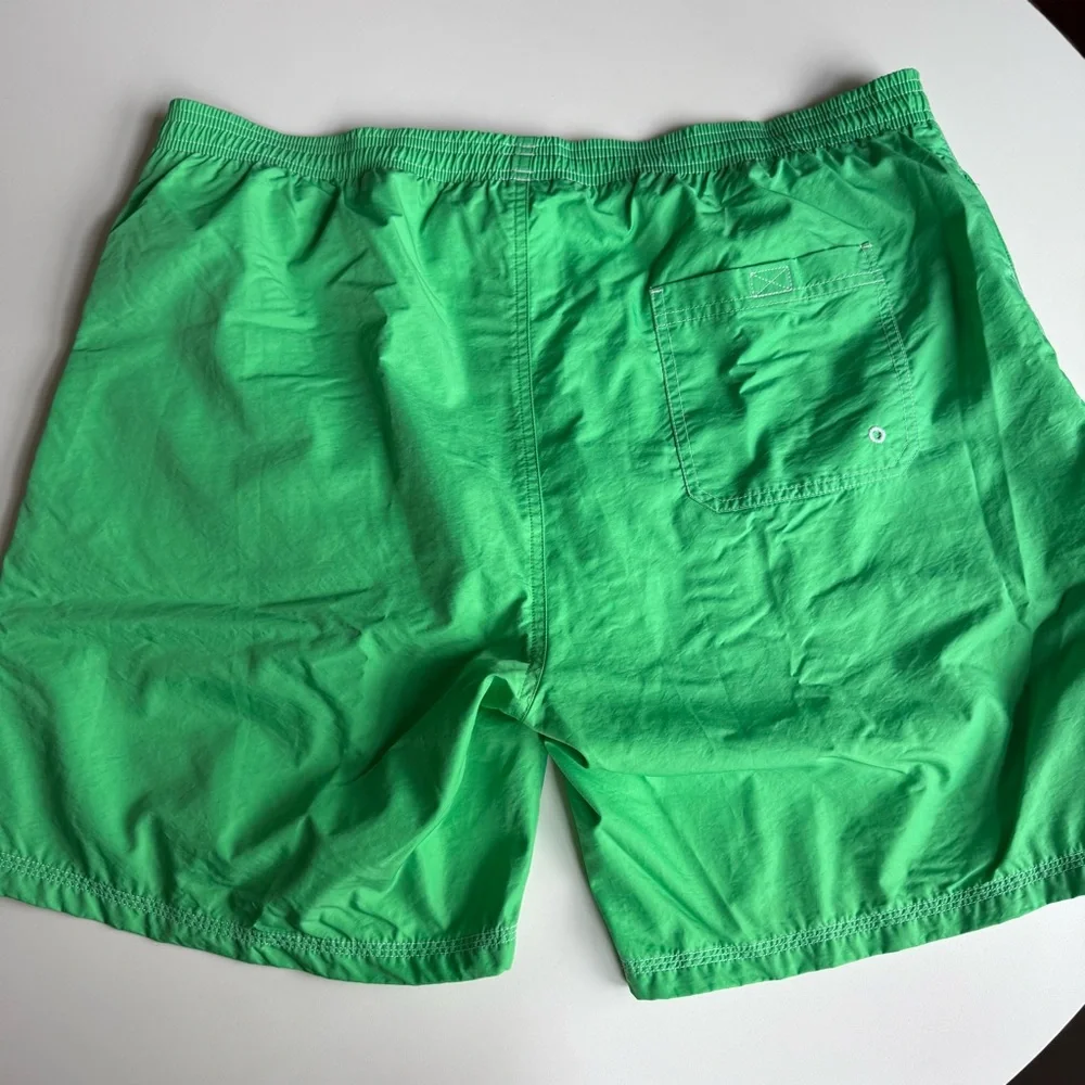 Hugo Boss Men’s Swim Trunks Shorts Green Logo Size XXL Lined Pockets Excellent